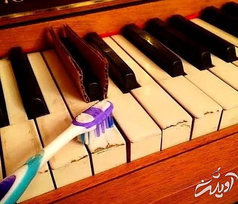 تمیز کردن کلید پیانو